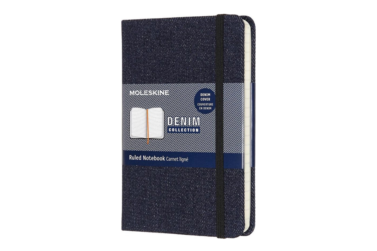 Moleskine Ruled Hard Cover Notebook Denim Collection Pocket Blue